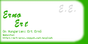 erno ert business card